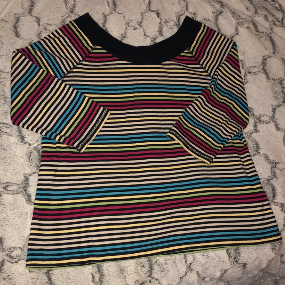 Covington rainbow striped top
